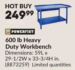 Princess Auto 600 lb Heavy Duty Workbench offer