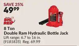 Princess Auto 8 Ton Double Ram Hydraulic Bottle Jack offer
