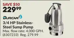 Princess Auto 3/4 HP Stainless-Steel Sump Pump offer