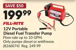 Princess Auto FILL-RITE 12V Portable Diesel Fuel Transfer Pump offer