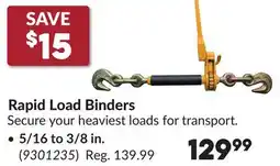 Princess Auto 5/16 to 3/8 in. Rapid Load Binders offer