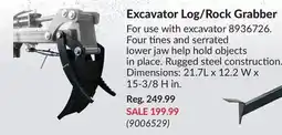 Princess Auto Excavator Log/Rock Grabber offer