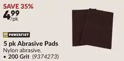 Princess Auto 5 pk Abrasive Pads, 200 Grit offer