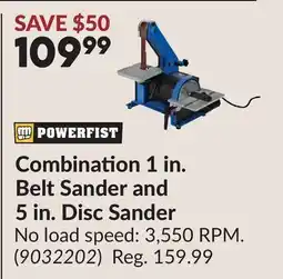 Princess Auto Combination 1 in. Belt Sander and 5 in. Disc Sander offer