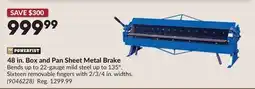 Princess Auto 48 in. Box and Pan Sheet Metal Brake offer