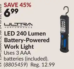Princess Auto LED 240 Lumen Battery-Powered Work Light offer