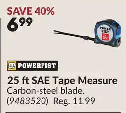 Princess Auto 25 ft SAE Tape Measure offer