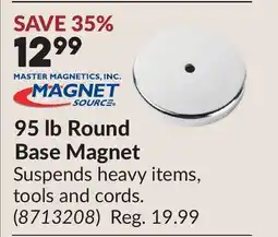 Princess Auto 95 lb Round Base Magnet offer