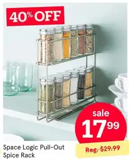 Kitchen Stuff Plus Space Logic Pull-Out Spice Rack offer