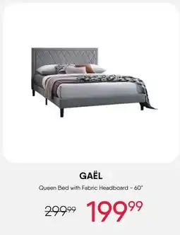 Meubles RD Gael - Queen Bed with Fabric Headboard - 60 offer