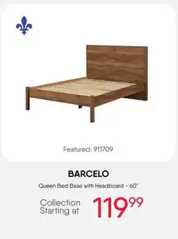 Meubles RD BARCELO Queen Bed Base with Headboard - 60 offer