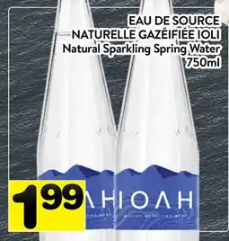 Supermarché PA EAU DE SOURCE NATURELLE GAZÉIFIÉE IOLI | NATURAL SPARKLING SPRING WATER offer