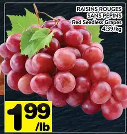 Supermarché PA RAISINS ROUGES SANS PÉPINS | Red Seedless Grapes offer