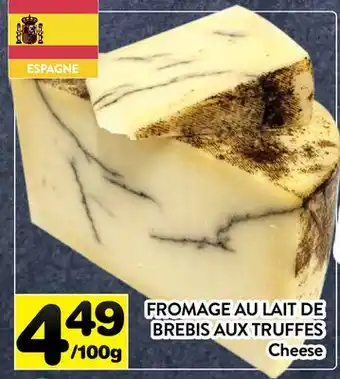 Supermarché PA FROMAGE AU LAIT DE BREBIS AUX TRUFFES | Cheese offer