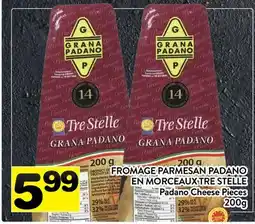 Supermarché PA FROMAGE PARMESAN PADANO EN MORCEAUX TRE STELLE | Padano Cheese Pieces offer