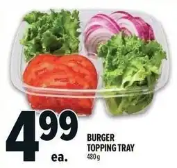 Metro Burger topping tray offer