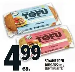 Metro Soyarie tofu burgers offer