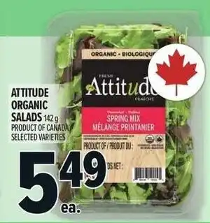 Metro Attitude organic salads offer