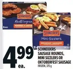 Metro Schneiders sausage rounds, mini sizzlers or oktoberfest sausage offer