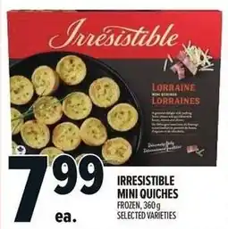 Metro Irresistible mini quiches offer