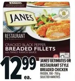Metro Janes ultimates or restaurant style breaded chicken offer