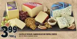 Metro Castello tickler, danish blue or fontal cheese offer