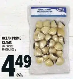 Metro Ocean prime clams offer