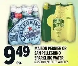 Metro Maison perrier or san pellegrino sparkling water offer