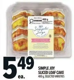 Metro Simple joy sliced loaf cake offer