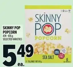 Metro Skinny pop popcorn offer