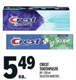 Metro Crest Toothpaste offer