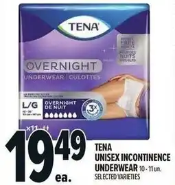 Metro Tena unisex incontinence underwear offer