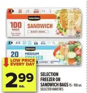 Metro Selection freezer or sandwich bags offer