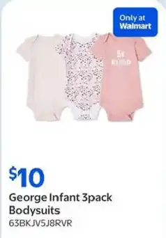 Walmart George Infant Bodysuits offer
