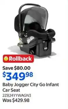 Walmart Baby Jogger City Go Infant Car Seat offer