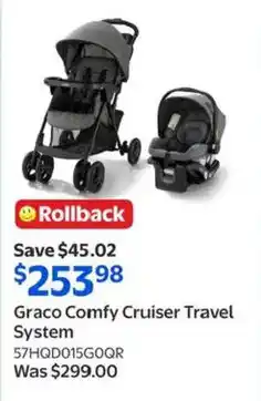 Walmart Graco Comfy Cruiser Travel System offer