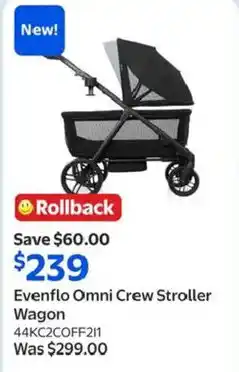 Walmart Evenflo Omni Crew Stroller Wagon offer