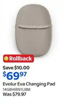 Walmart Evolur Eva Changing Pad offer