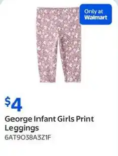 Walmart George Infant Girls Print Leggings offer