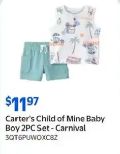 Walmart Carter's Child of Mine Baby Boy Set offer