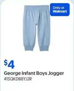 Walmart George Infant Boys Jogger offer