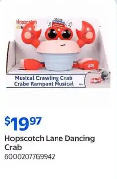 Walmart Hopscotch Lane Dancing Crab offer