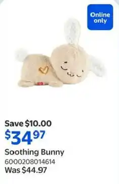 Walmart Soothing Bunny offer