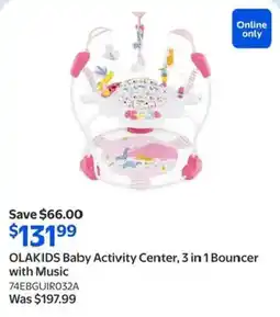 Walmart Olakids Baby Activity Center, 3 in 1 Bouncer with Music offer