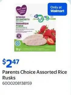 Walmart Parents Choice Assorted Rice Rusks offer