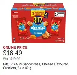 Costco Ritz Bits Mini Sandwiches, Cheese Flavoured Crackers, 34 × offer