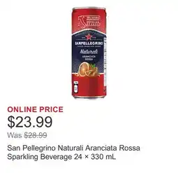 Costco San Pellegrino Naturali Aranciata Rossa Sparkling Beverage 24 × offer