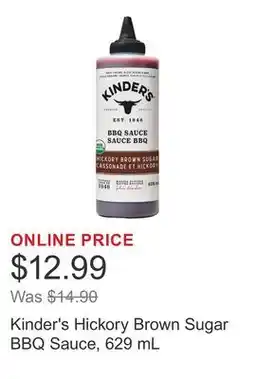 Costco Kinder's Hickory Brown Sugar BBQ Sauce offer
