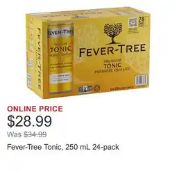 Costco Fever-Tree Tonic, 250 mL 24-pack offer