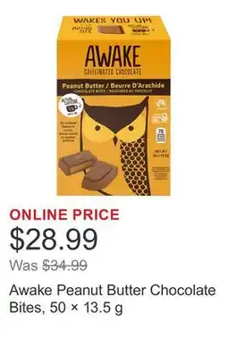 Costco Awake Peanut Butter Chocolate Bites, 50 × offer